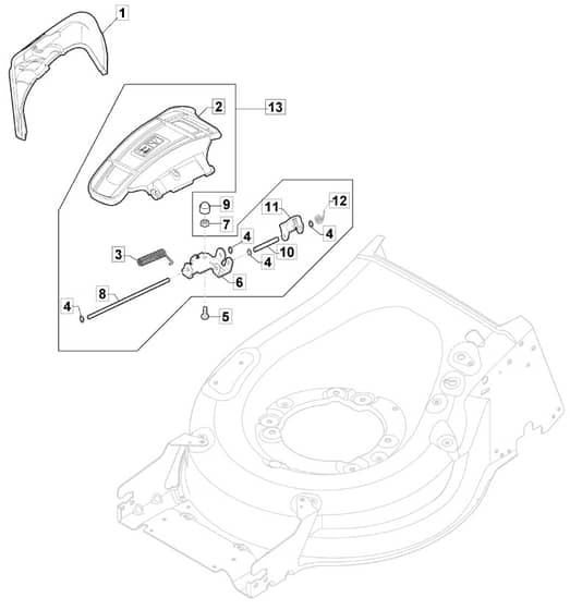 HW531 PD V - 2020-2022 - 294557823/CPL - Mountfield Rotary Mower Ejection Guard Diagram