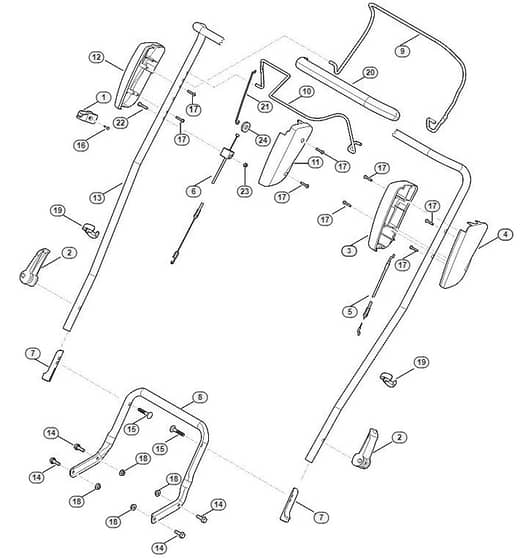 Genuine Stihl RM4.0 RT / A - Handle