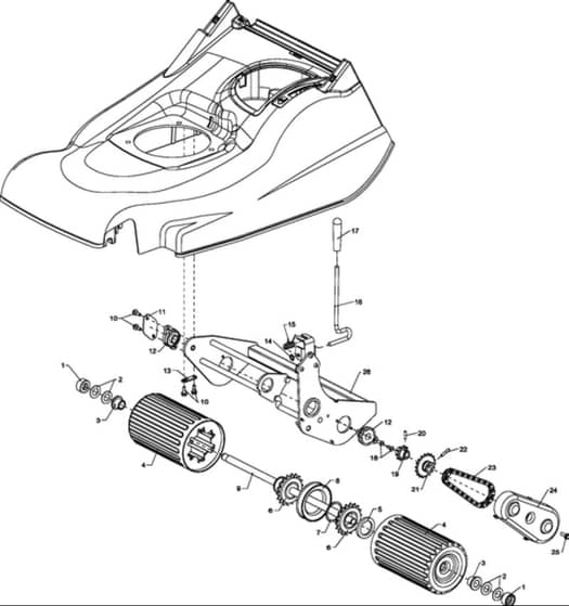 Hayter Harrier 48 BBC AD - 493F (310000001 - 312999999) - Rear Roller Frame
