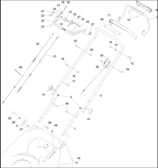 Hayter Harrier 56 Autodrive VS - 575A (408894013 - 999999999) - Handlebar - Controls