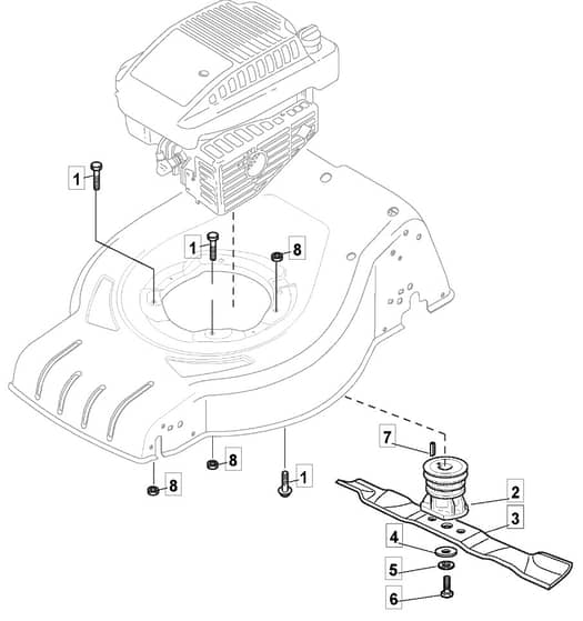 S460 PD - 2012-2013 - 295486023/MFR - Mountfield Rotary Mower Blade Diagram