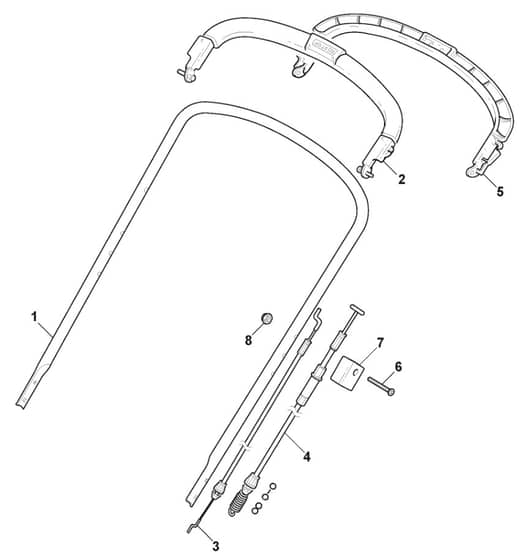 M5510 PD - 2009 - 292552043/M09 - Mountfield Rotary Mower Upper Handle Diagram