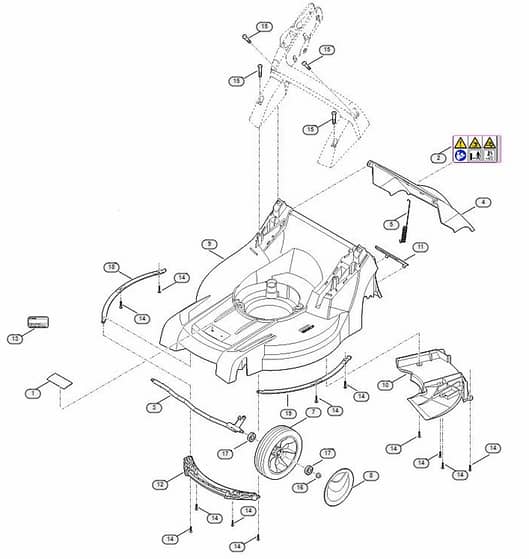 Genuine Stihl RM448.1 TC / B - Housing, Front axle
