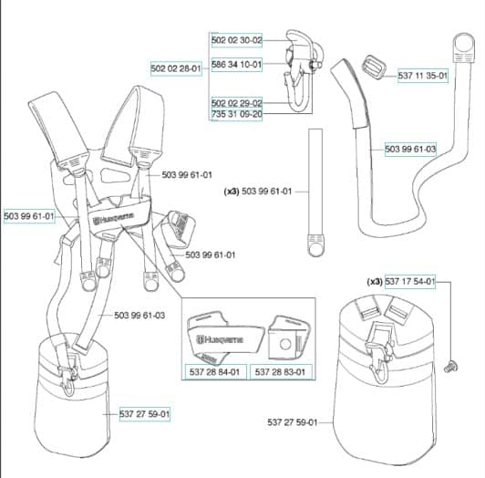 Husqvarna 235R from 20144800001-current - Harness