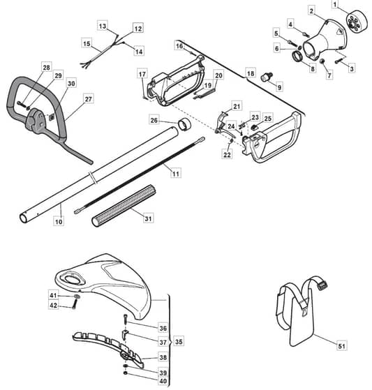 BJ 325 - 2010-2011 - 285220003/MO9 - Mountfield Brushcutter Handle Diagram