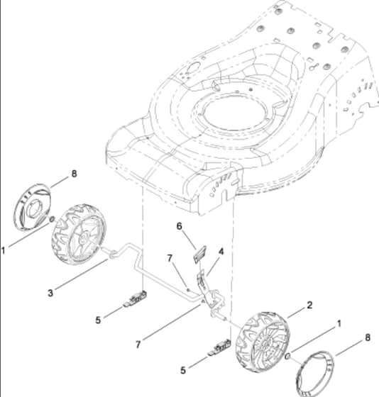 Hayter R48 - 446E (280000001 - 280999999) - Height-Of-Cut - Front Wheel Assy