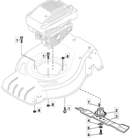 S460 HP - 2013 - 295485123/MFR - Mountfield Rotary Mower Blade Diagram