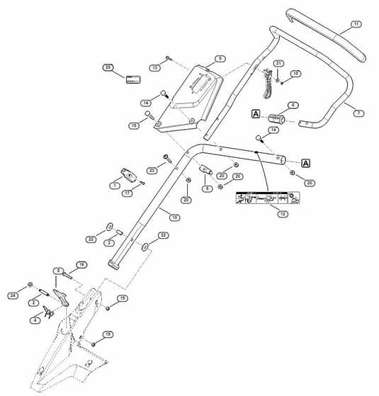 Genuine Stihl RM655.0 VS / B - Handle lower part