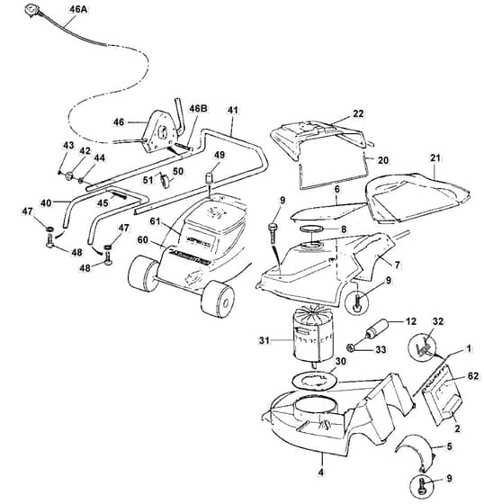 PRINCESS 14 - 2002 - 12-2562-71 - Mountfield Rotary Mower Main Assembly Diagram