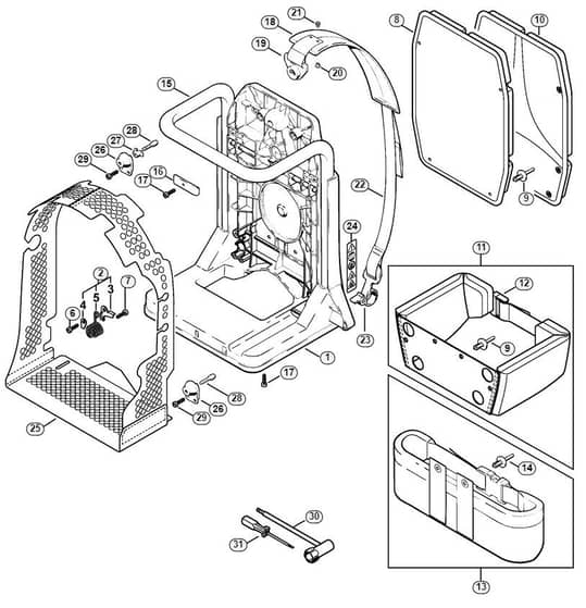 Genuine Stihl SR320 / F - Backplate