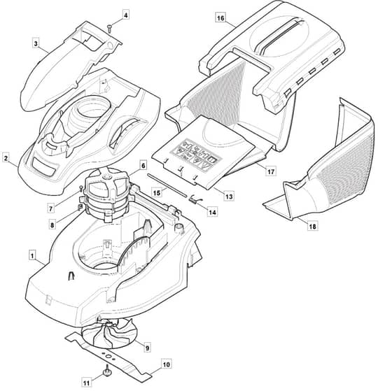 PRINCESS 34 - 2011-2013 - 294360663/M12 - Mountfield Rotary Mower Main Assembly Diagram