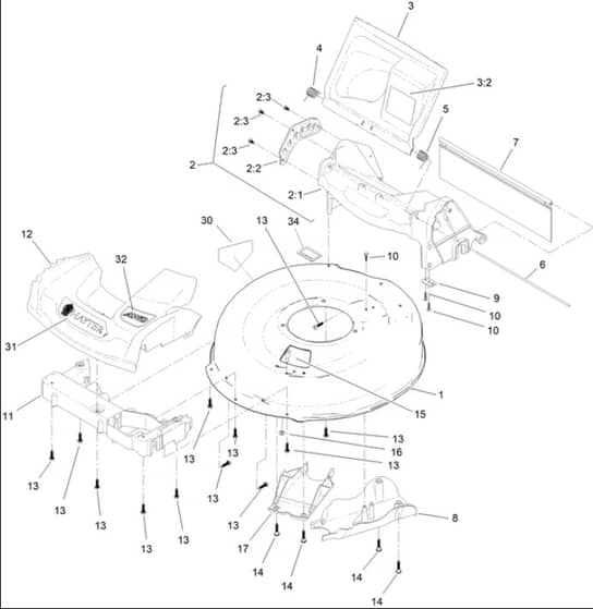 Hayter Osprey 53 - 346A (400000001 - 999999999) - Chute - Rear Door Assembly