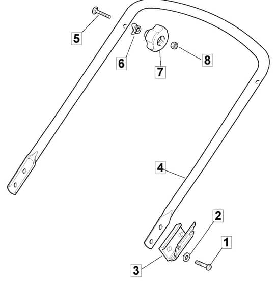 ES 460 - 2019 - 299114663/MTF - Mountfield Rotary Mower Lower Handle Diagram
