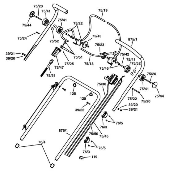 Atco Admiral 16SE - F016509242 - Handle Assembly