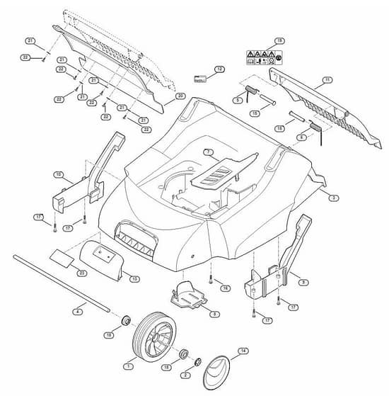Genuine Stihl RL540.0 / C - Housing, Front axle