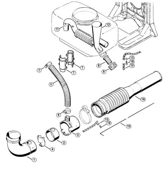 Genuine Stihl SR5600 / J - Dusting and granulate spreading attachment