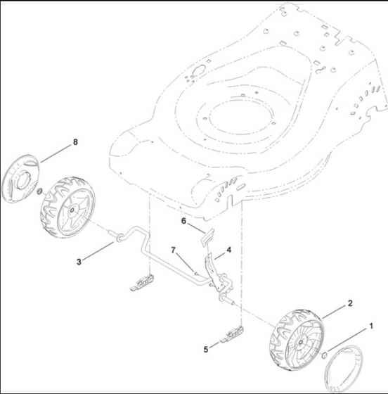 Hayter R48 - 447F (447F310000001 - 447F310999999) - Front Wheel Assy