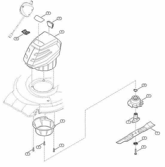 Genuine Stihl RMA248 / D - Engine, blade