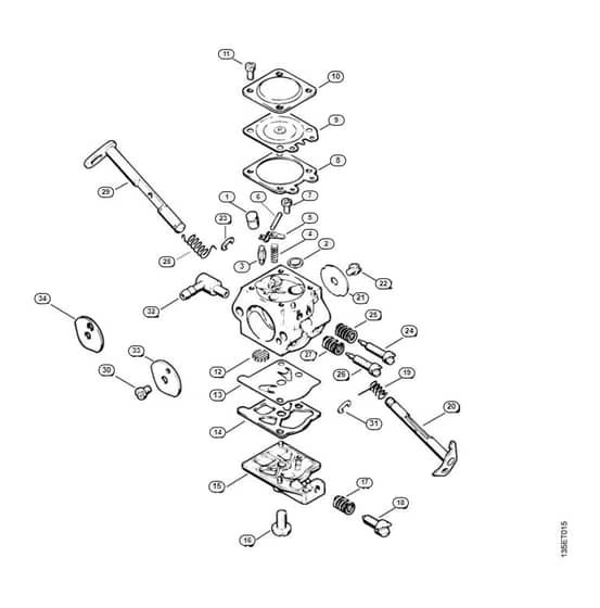Stihl 023 Carburetor - P-Group