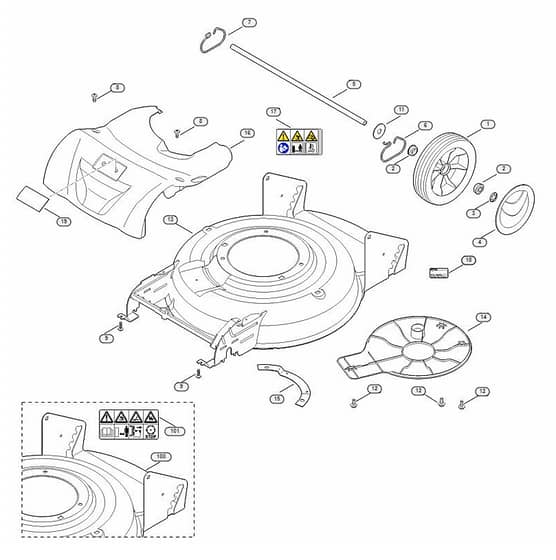 Genuine Stihl RM2.0 RT / C - Housing, rear axle