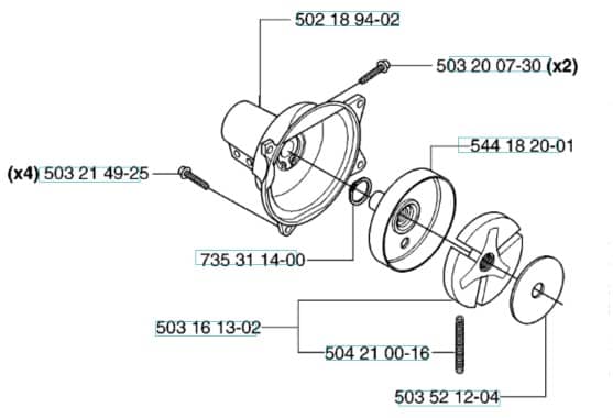 Husqvarna 235Rll from 20144900001-Current - Clutch