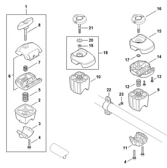 Genuine Stihl FS260 C-E / P - Handlebar Support