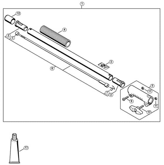 Genuine Stihl KM110 R / N - Drive tube extension 0.5 m HL-KM 0°, HL-KM 135°, HT-KM, SP-KM