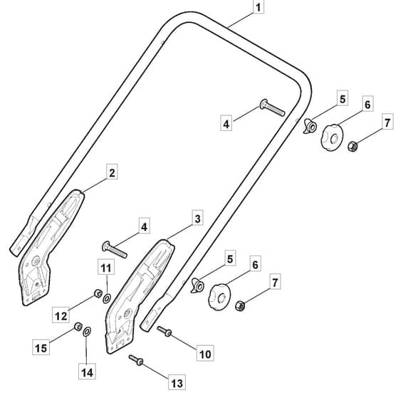 MTF 4820 PD - 2013 - 299486023/MTF - Mountfield Rotary Mower Lower Handle Diagram