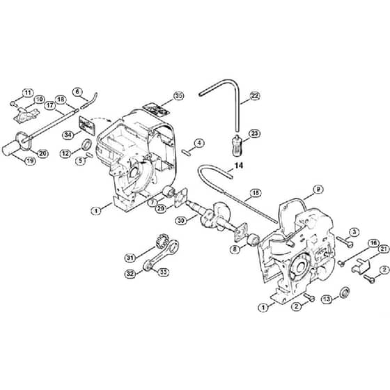 Genuine Stihl 009 / A - Crankcase