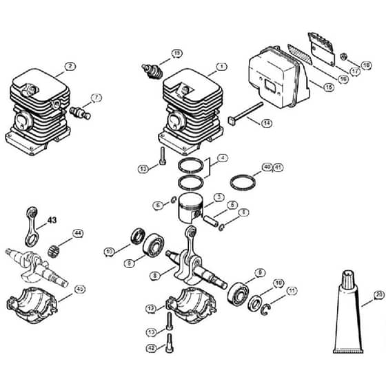 Genuine Stihl 017 / B - Cylinder