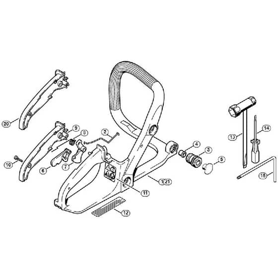 Genuine Stihl 017 C / K - Handle frame, Tools