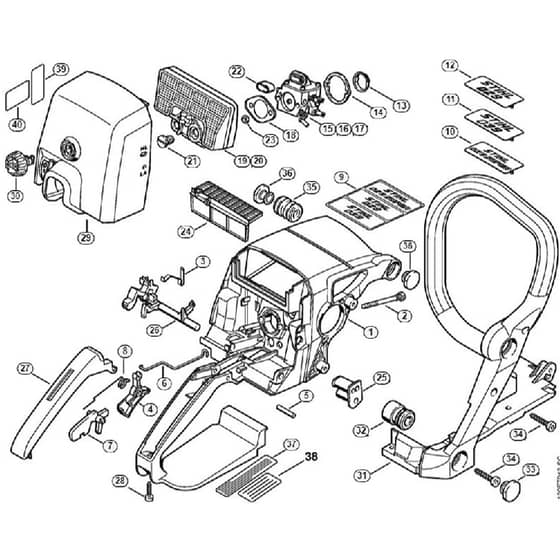 Genuine Stihl 029 / H - Handle housing