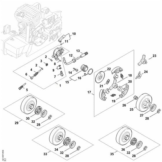 Genuine Stihl 039 / D - Oil pump, Clutch