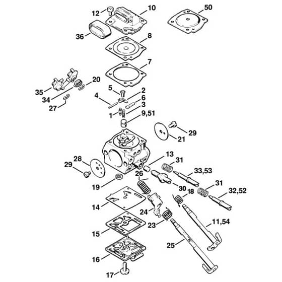 Genuine Stihl 044 / M - Carburetor C3M-S12 automatic choke