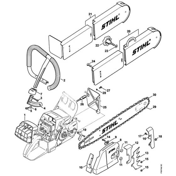 Genuine Stihl 044 / R - Conversion kit rescue saw (27.2000), (31.2005)