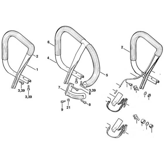 Genuine Stihl 044 / P - Handlebar, Heating element