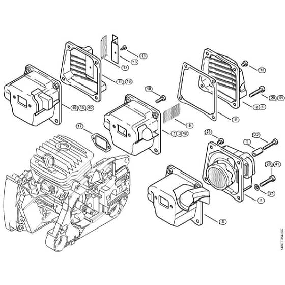 Genuine Stihl 046 Magnum / C - Muffler
