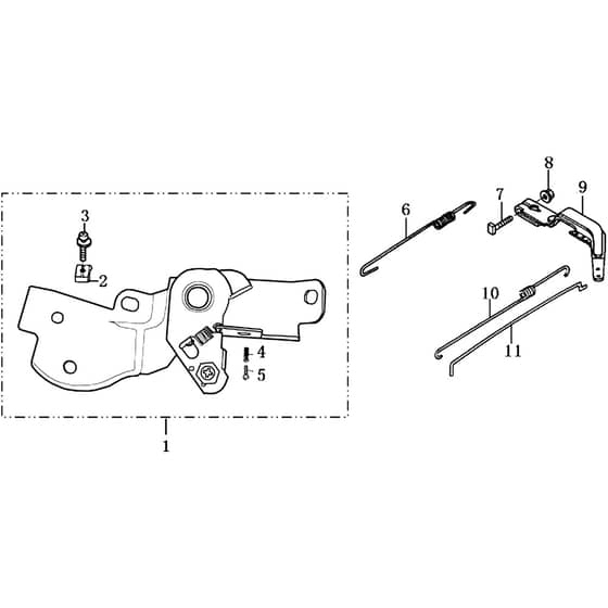 110 - Bertolini Sickle Bar Mower Control lever Diagram
