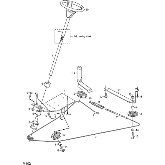 1125M - 2008 - 13-2412-91 - Mountfield Front Mower Steering Diagram