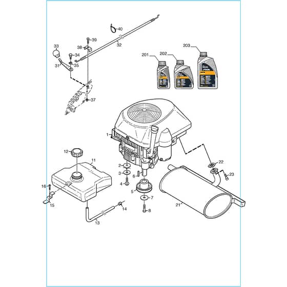 1125M - 2009 - 13-2412-92 - Mountfield Front Mower Engine Diagram