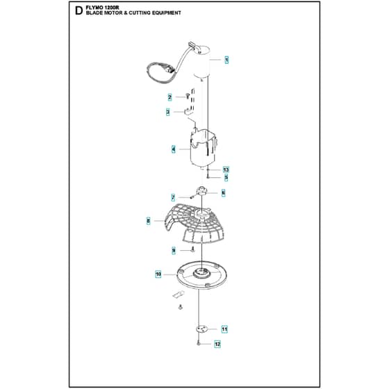 Flymo 1200R -  - Robot Mower Blade Motor & Cutting Equipment