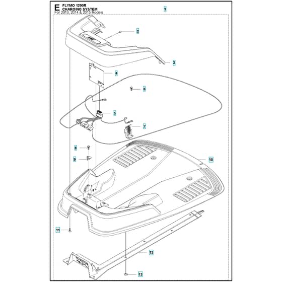 Flymo 1200R -  - Robot Mower Charging Station 2013-2015