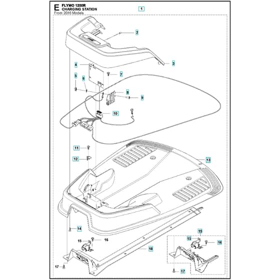 Flymo 1200R - - Robot Mower Charging Station 2016-