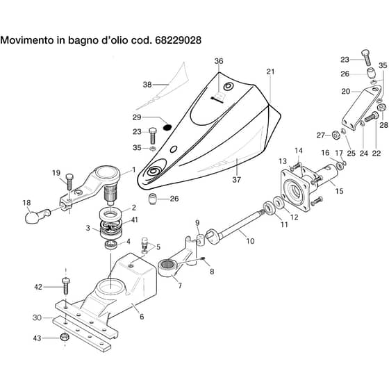 120 S - Bertolini Sickle Bar Mower Oil Bath Movement Diagram