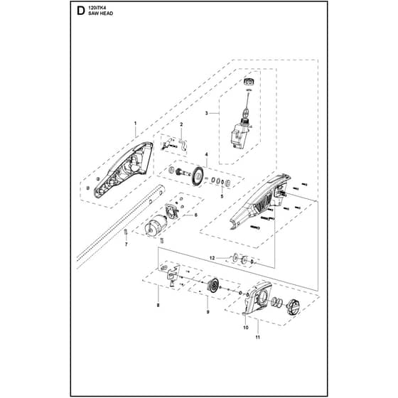 Husqvarna 120iTK4-H - 970515902 - Saw Head