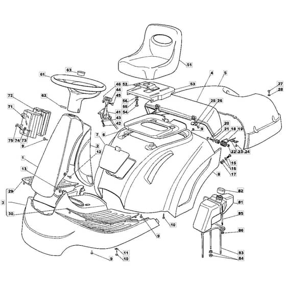 1228H - 2002 - 13-2642-12 - Mountfield Ride On Mower Body Diagram
