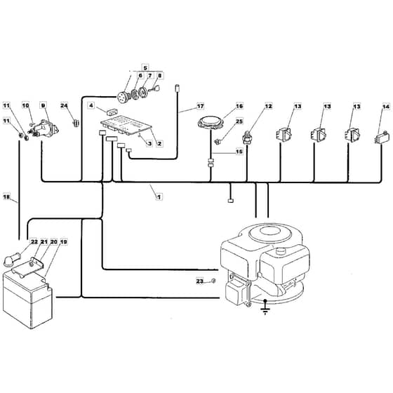 1228H - 2002 - 13-2642-12 - Mountfield Ride On Mower Electrics Diagram