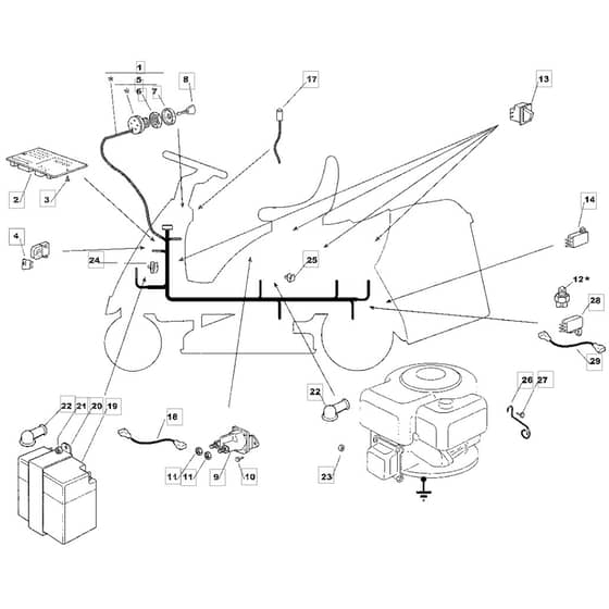 1228H - 2006 - 13-2642-16 - Mountfield Ride On Mower Electrics Diagram