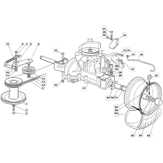 1228H - 2006 - 13-2642-16 - Mountfield Ride On Mower Transmission Diagram