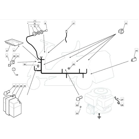 1228H - 2007 - 299991133/MO6 - Mountfield Ride On Mower Electrics Diagram